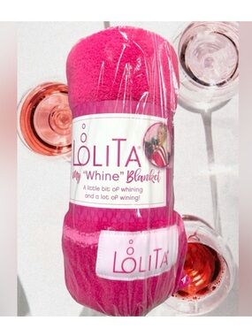 Lolita Hot Pink Plush 'My Whine' Blanket